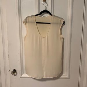 Size 4 cream J. Crew cap sleeve blouse